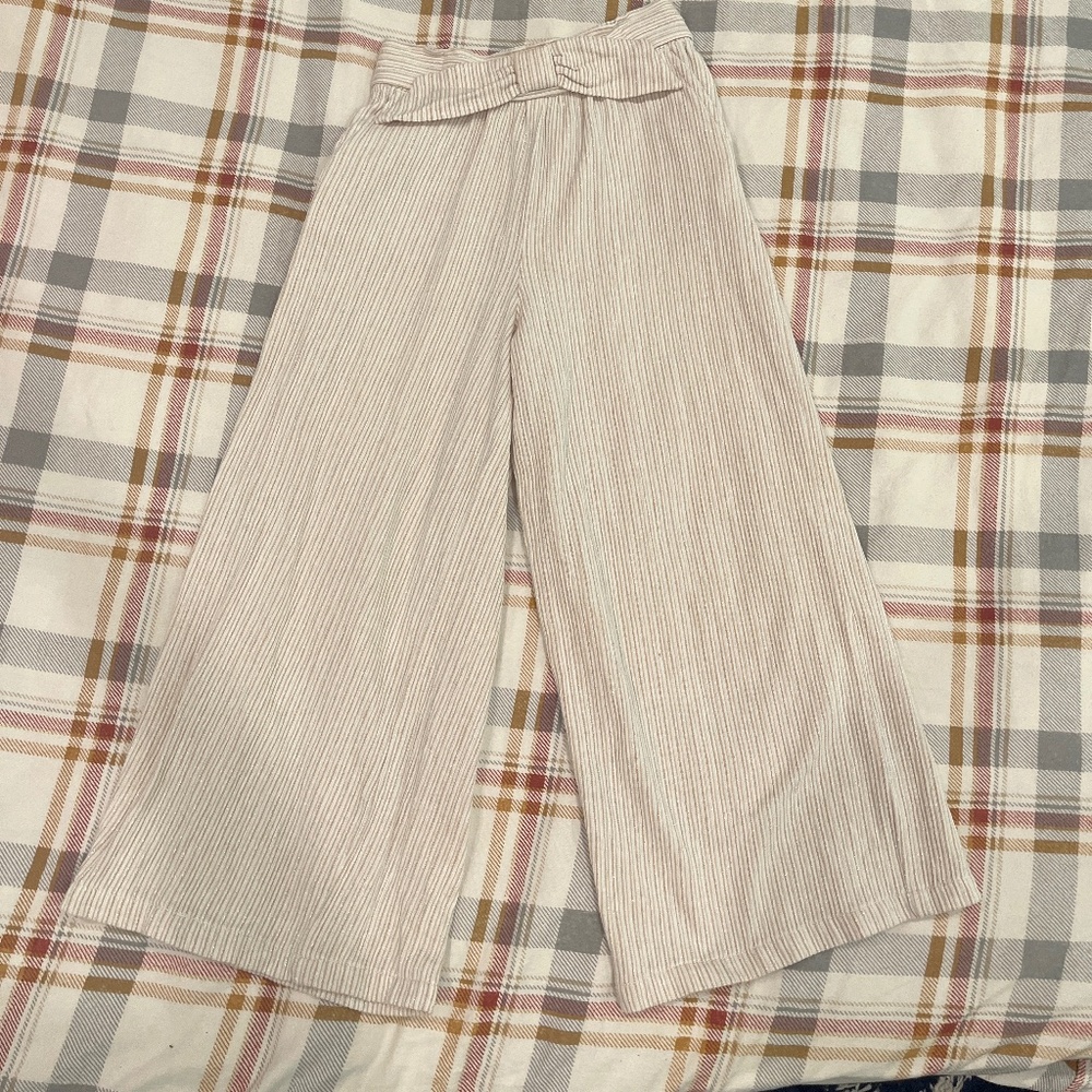 Striped Textured Wide Leg Pant size 7
